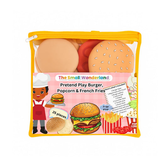 Pretend play Burger ,French fries & popcorn - 25 piece