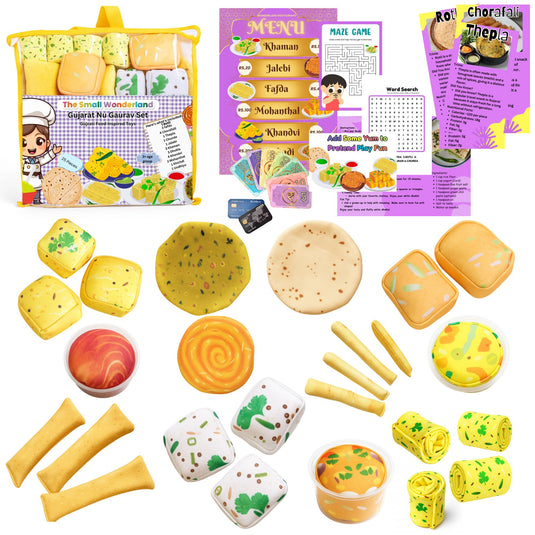 Gujarat Nu Gaurav Thali -Gujrati Food Inspired play food toys