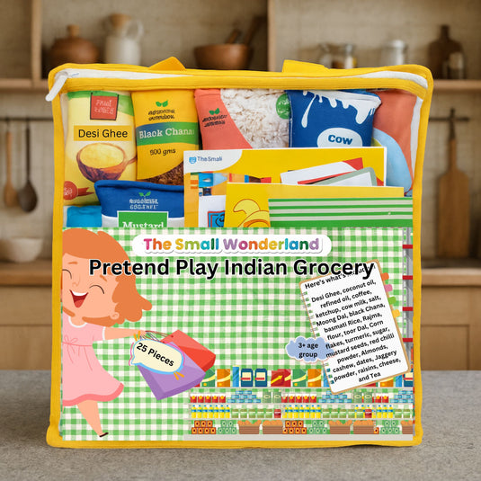 Tiny Trader: Indian Grocery Essentials Play Set - 25 Item