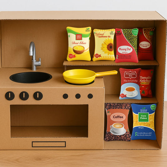 Tiny Trader: Indian Grocery Essentials Play Set - 25 Item
