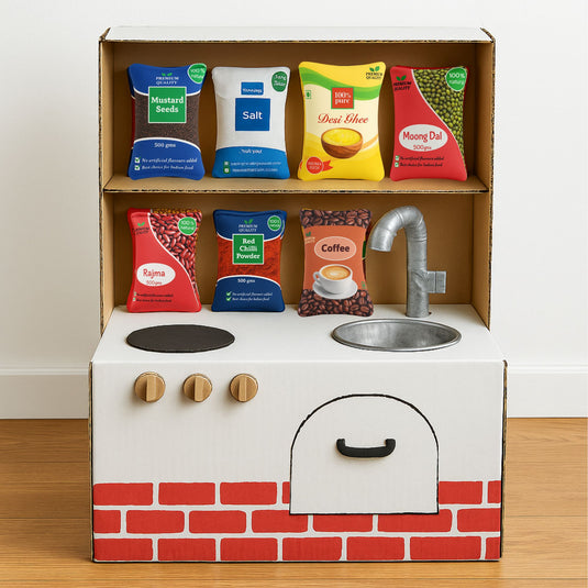 Tiny Trader: Indian Grocery Essentials Play Set - 25 Item