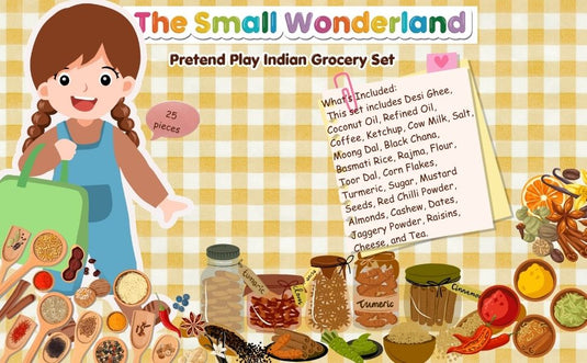 Tiny Trader: Indian Grocery Essentials Play Set - 25 Item