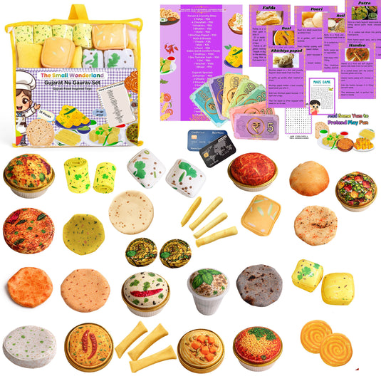 Gujarat Nu Gaurav Thali -35 pieces Gujrati Food Inspired play food toys