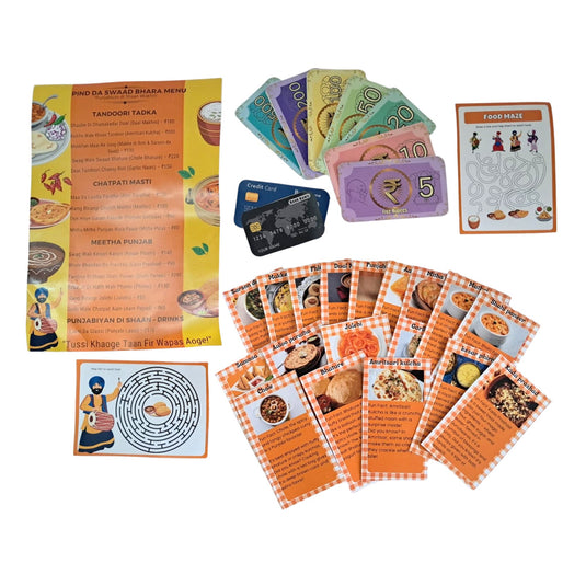 Pretend Play Punjabi Play food set .