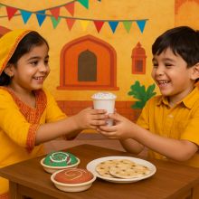 Pretend Play Punjabi Play food set .