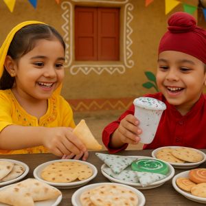 Pretend Play Punjabi Play food set .