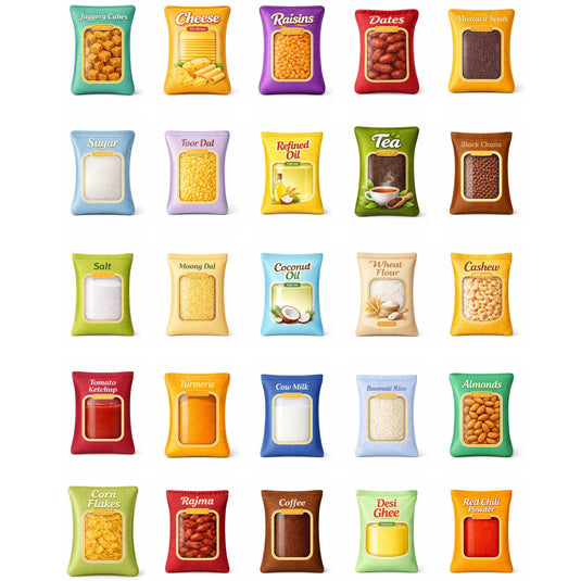 Tiny Trader: Indian Grocery Essentials Play Set - 25 Item