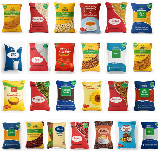 Tiny Trader: Indian Grocery Essentials Play Set - 25 Item