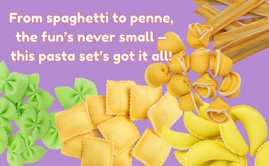 Pretend Play Fabric Pasta Set-60 Pieces-Realistic looking kids play food toys