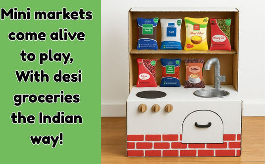 Tiny Trader: Indian Grocery Essentials Play Set - 25 Item