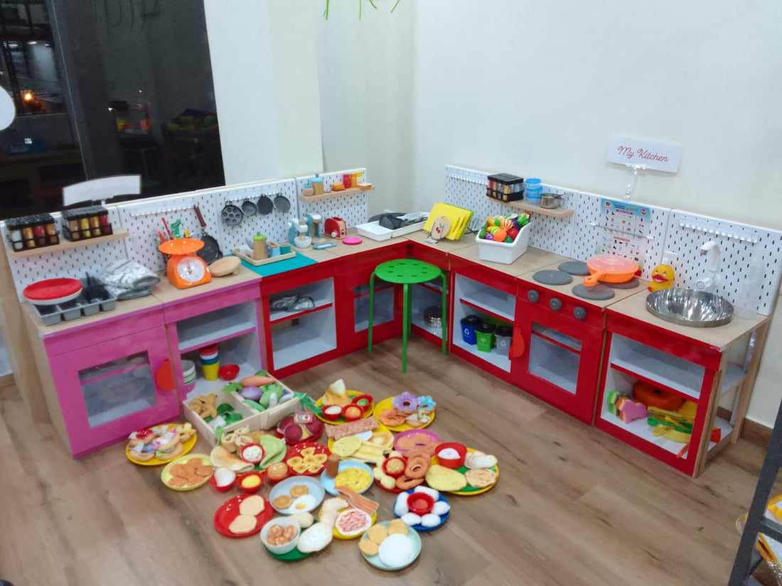 Our toys in indoor play area at infinity learning space in Bangalore