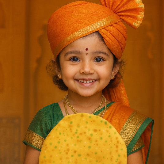 Maratha Samrat Thali -Maharashtrian food Inspired pretend Fabric Toys