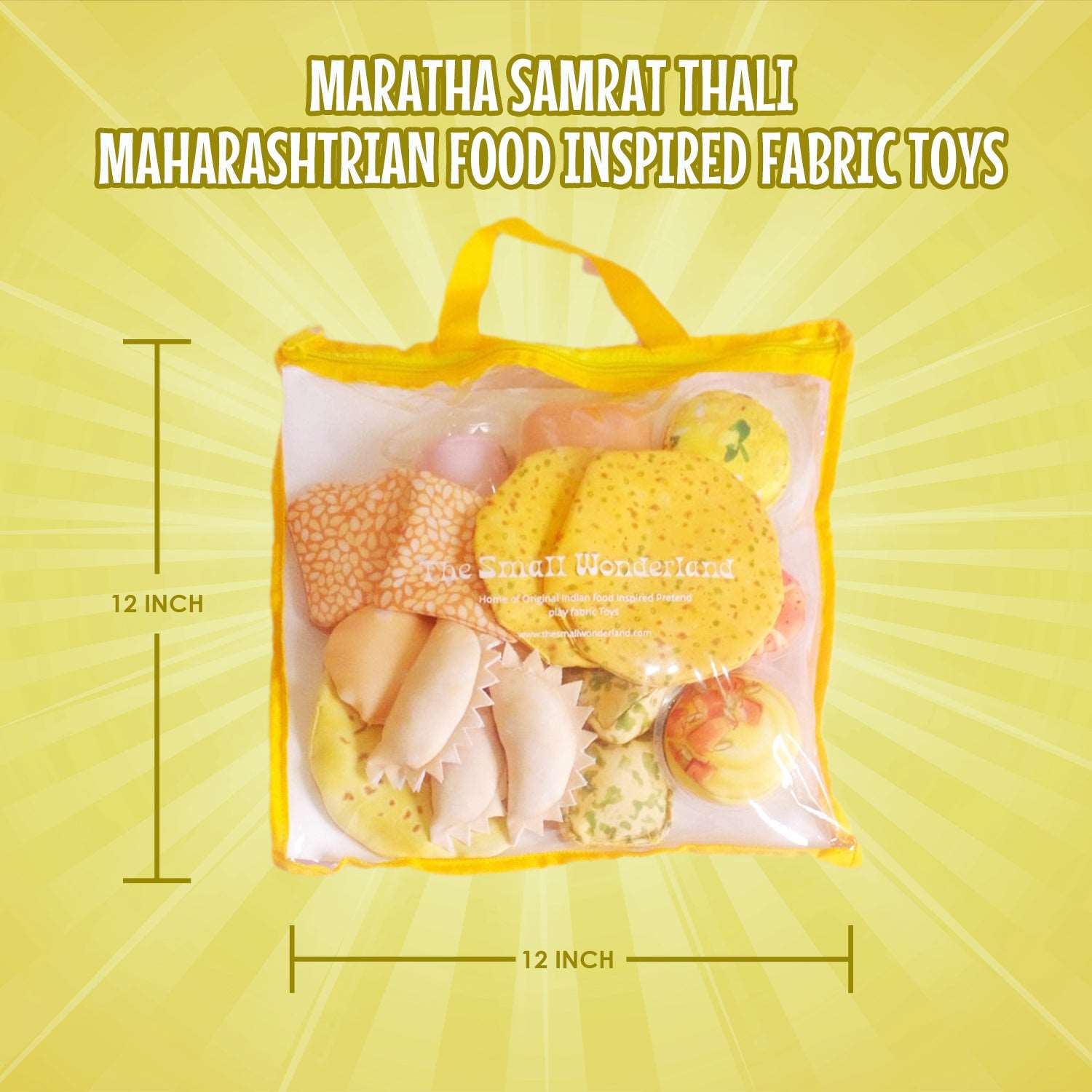 Maratha Samrat Thali -Maharashtrian food Inspired Fabric Toys