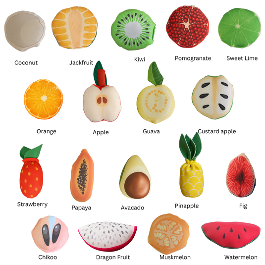 Pretend Play Fruits- 18-Piece Pretend Play Fruits Set