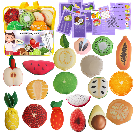 Pretend Play Fruits- 18-Piece Pretend Play Fruits Set