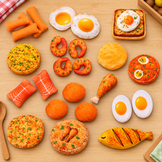 Pretend play Non veg items - 25 piece- Realistic kids play food toys