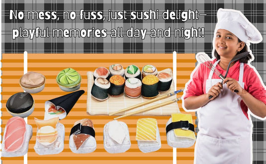 Pretend Play Sushi set of 23 piece- Realistic kids play food set