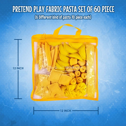 Pretend play fabric Pasta set of 60 pice