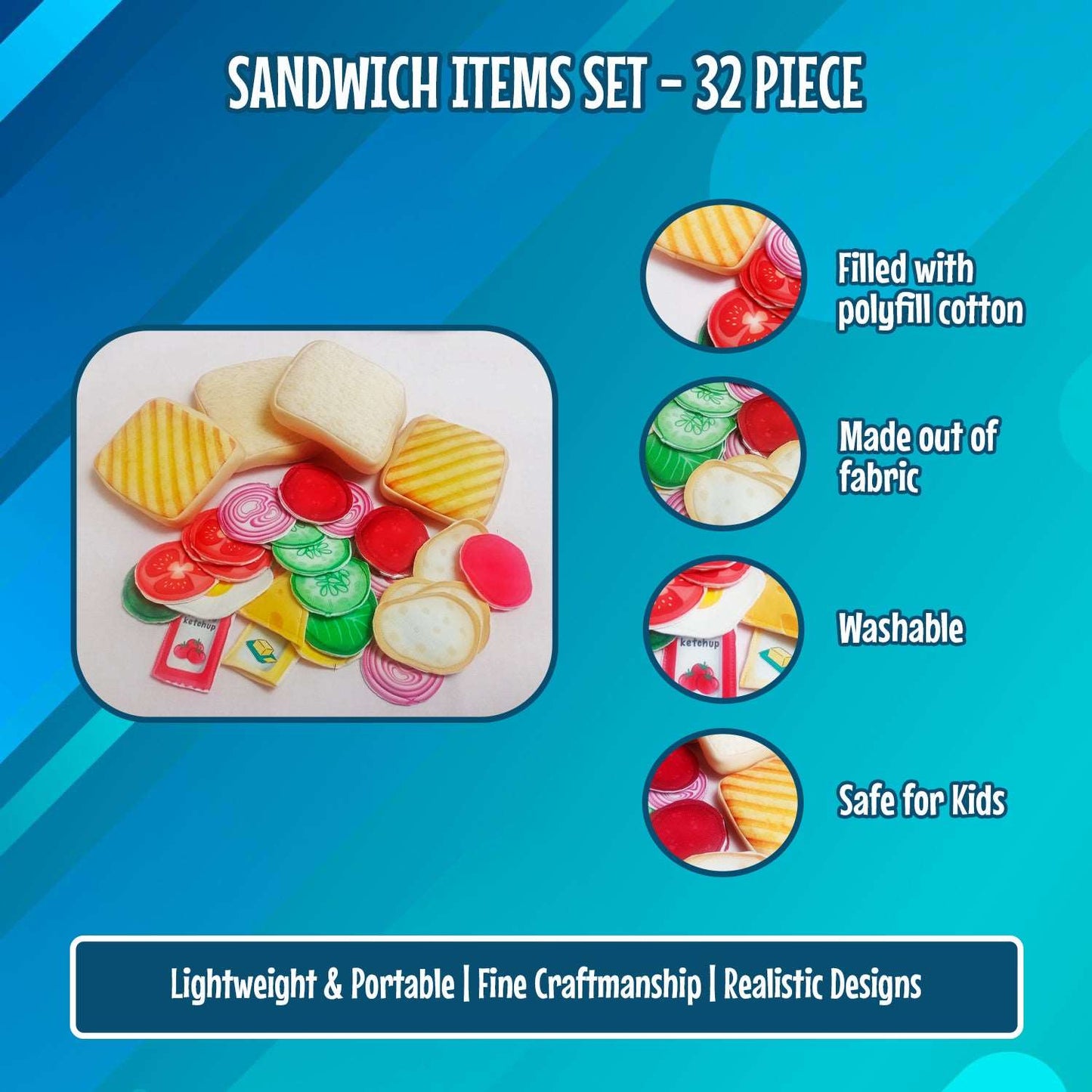 Pretend play Sandwich - 35 piece set