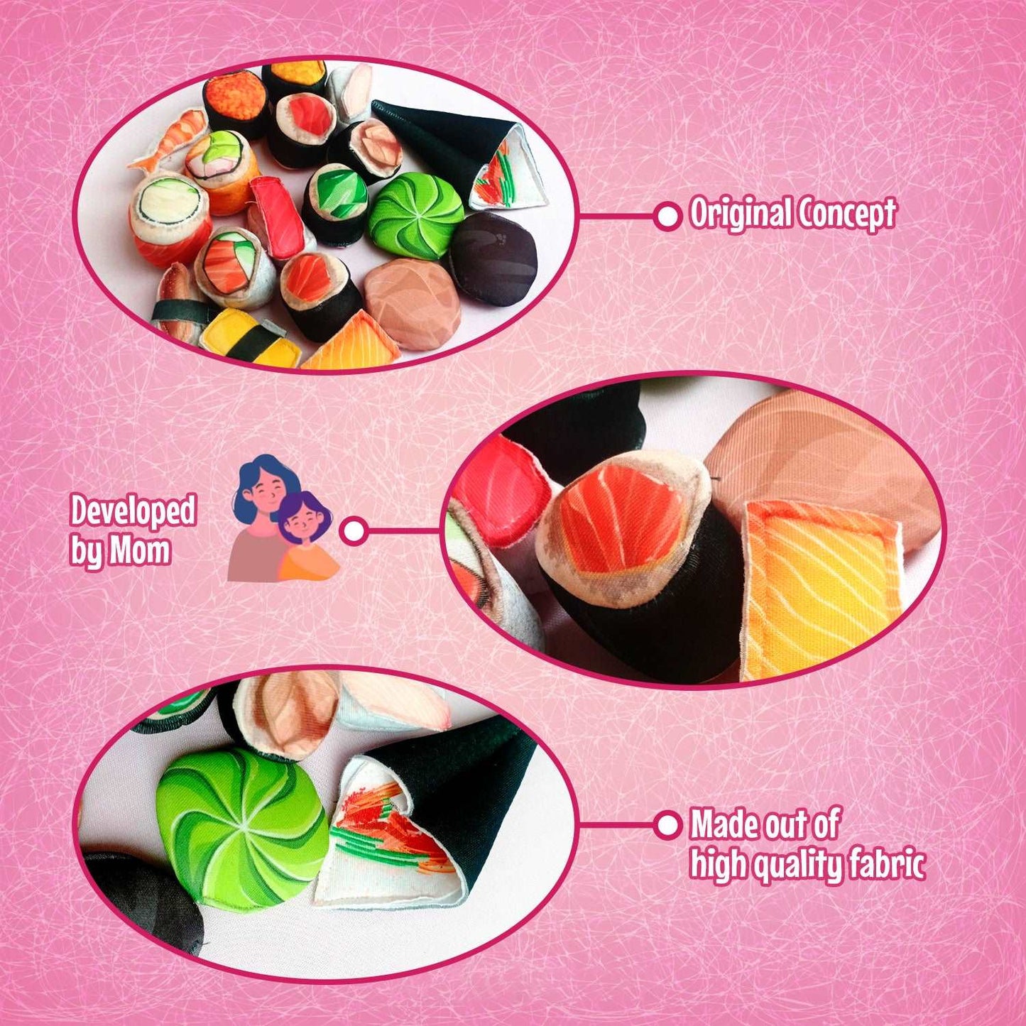 Pretend Play Sushi set of 25 piece