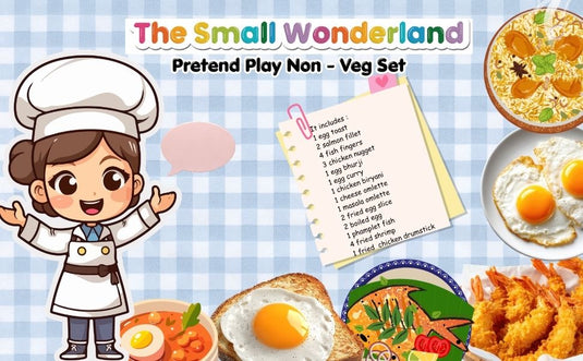 Pretend play Non veg items - 25 piece- Realistic kids play food toys