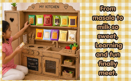 Tiny Trader: Indian Grocery Essentials Play Set - 25 Item