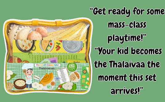 Thalaivaa set- 50 Piece south indian food inspired play food.
