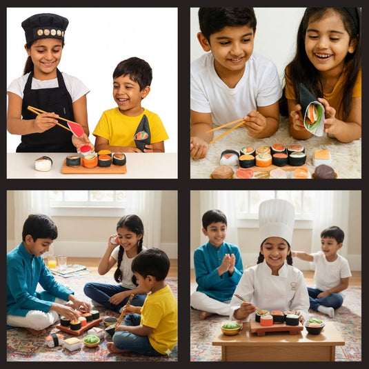 Pretend Play Sushi set of 22 piece- Realistic kids play food set