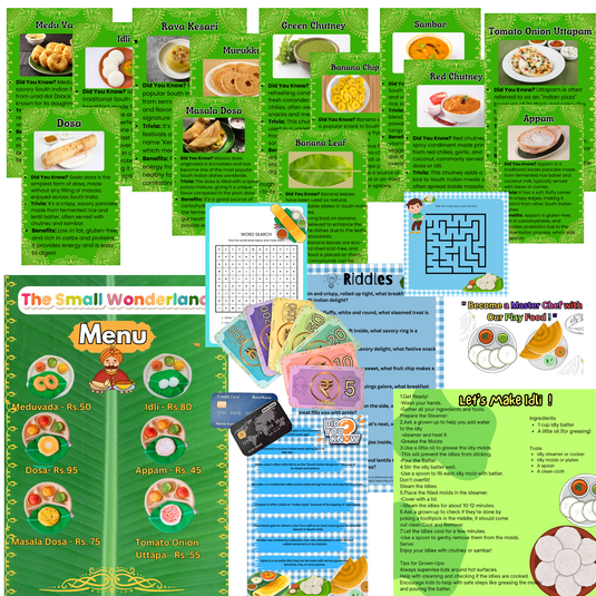 Bahubali Set-20 Piece Set-South Indian food inspired Pretend Play Food Toys