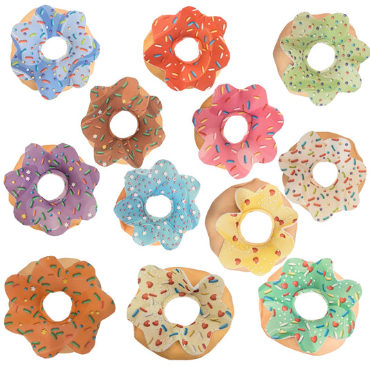 Pretend Play Donut Shop Set – 12 Colorful Fabric Donuts with Play Menu, ATM Cards, Money, and Shop Poster