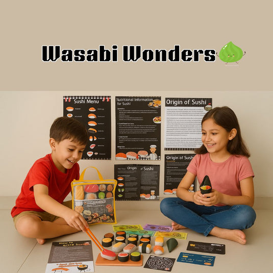 Pretend Play Sushi set of 22 piece- Realistic kids play food set