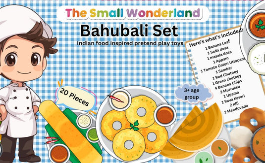 Bahubali Set-20 Piece Set-South Indian food inspired Pretend Play Food Toys