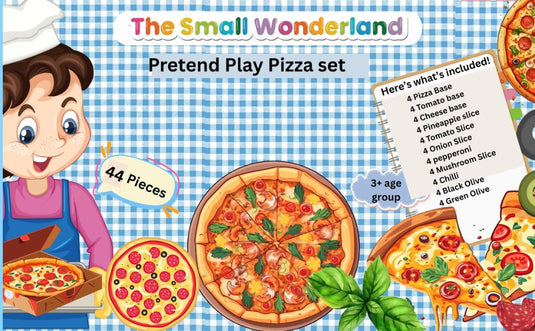 The Small Wonderland Pretend Play Pizza Set – 44 Pieces